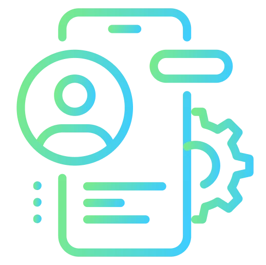 Coloured mobile optimisation icon with user elements in responsive section, representing mobile-first e-commerce design, user experience optimisation, and device compatibility by Craze For Marketing Sydney agency.