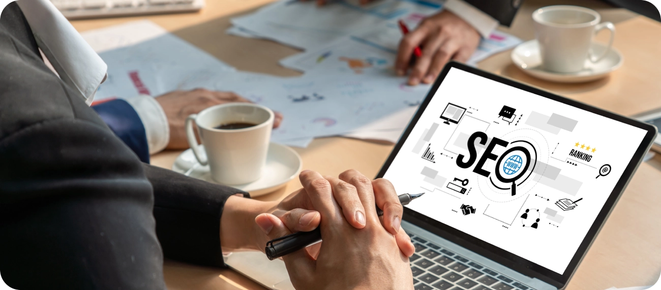 Business owner reviewing location analytics on laptop in local section, emphasising local marketing strategies, geographic targeting, and community-focused business development by Craze For Marketing Sydney agency.