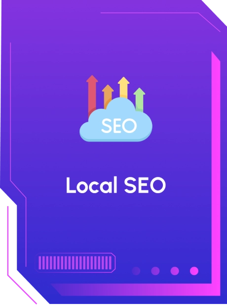 Local SEO popup with map pin and business icons in interactive section, representing local search tools, geographic visibility improvement, and location-based business discovery by Craze For Marketing Sydney agency.