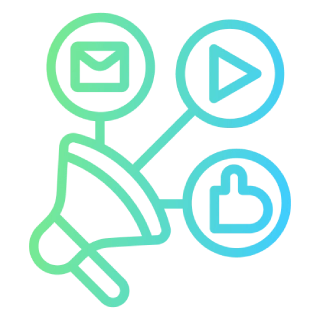 Megaphone with social media icons in feedback section, representing positive customer reviews, local business reputation impact, and social proof for geographic businesses by Craze For Marketing Sydney agency.