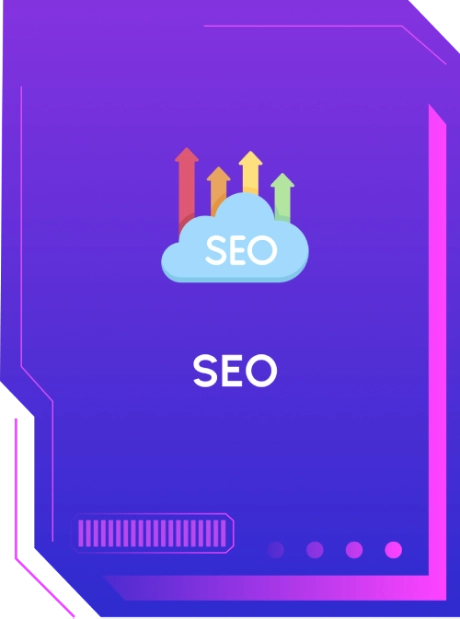 SEO popup with magnifying glass and webpage in analysis section, representing website visibility improvement, search optimisation analysis, and online performance enhancement by Craze For Marketing Sydney agency.